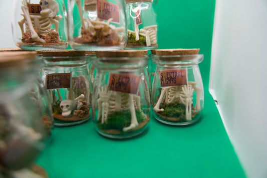 Skeleton Glass Jars